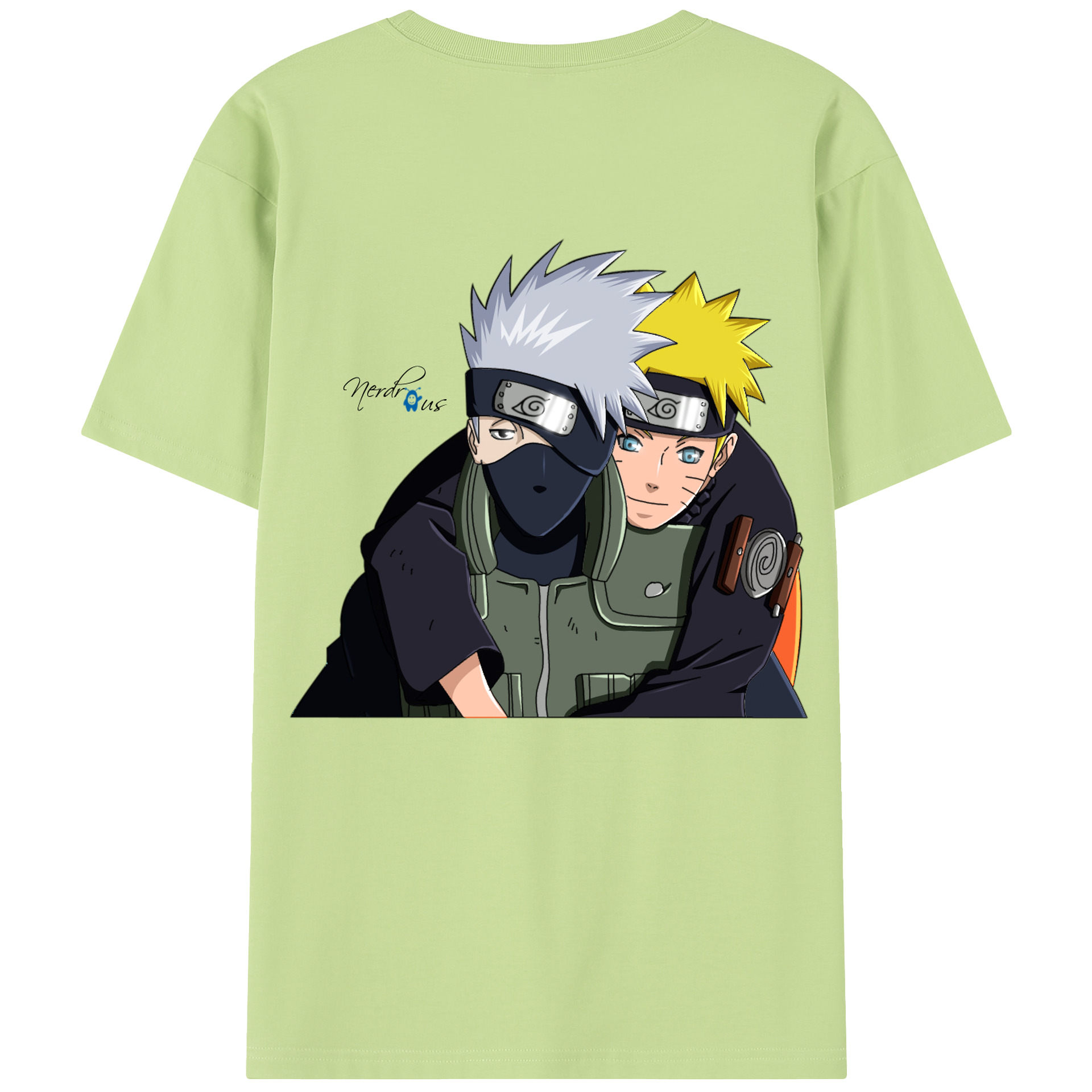 （画像用） NARUTO -ナルト- はたけ カカシ Hatake Kakashi 綿100％半袖Tシャツ（背面プリント）